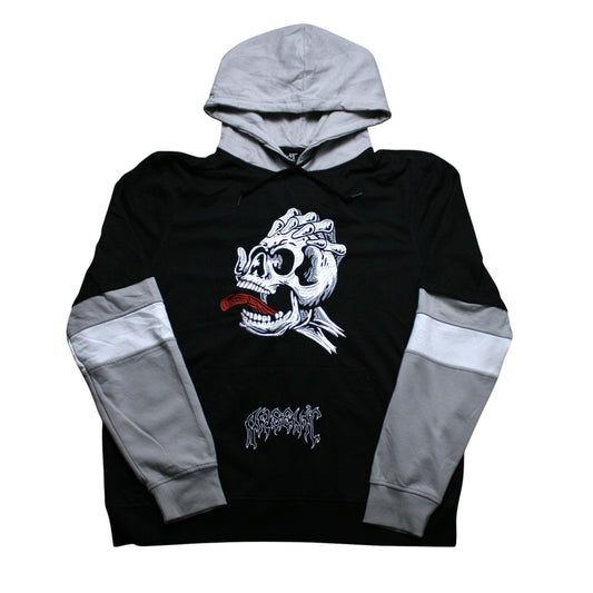 ARSENIC SKULL HOODIE - BLACK/GREY - XL