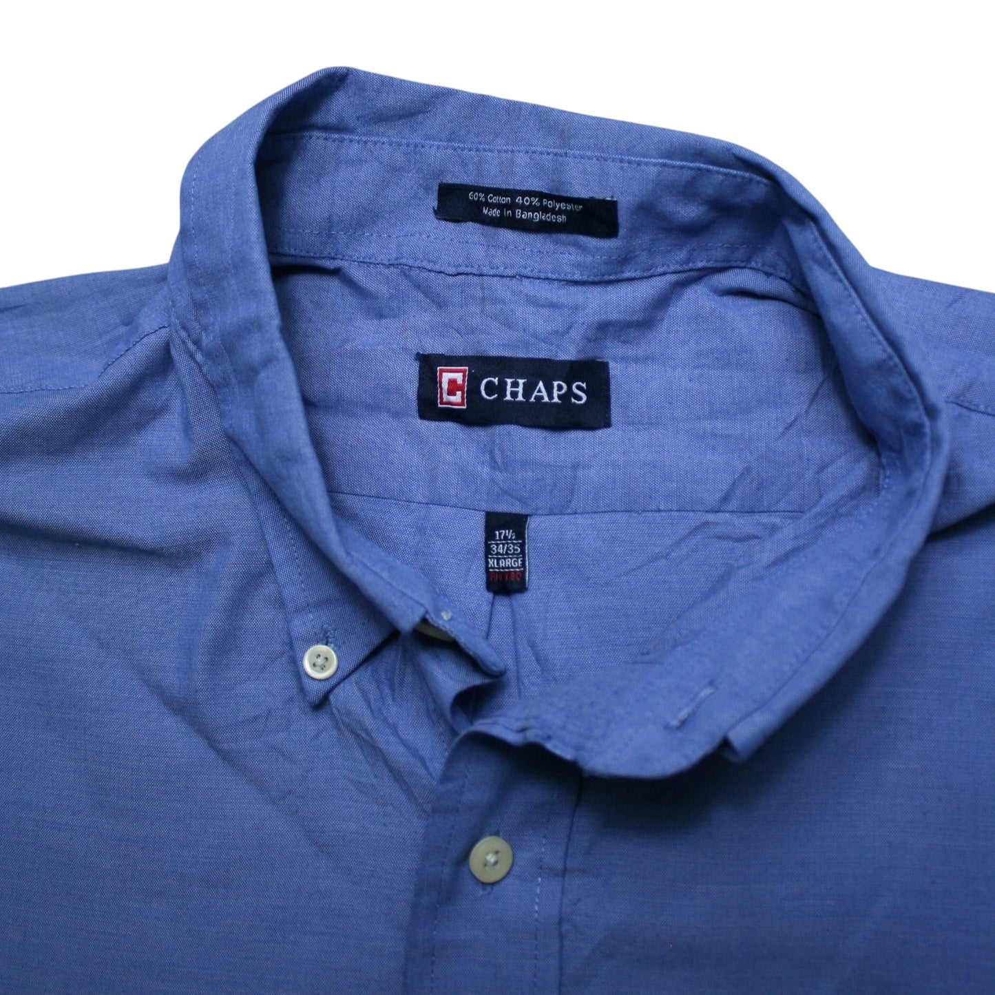 CHAPS LONG SLEEVED SHIRT - BLUE - XL