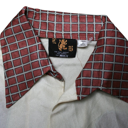 LB STORK LARGE PRINT 70s NYLON SHIRT - MULTI - L