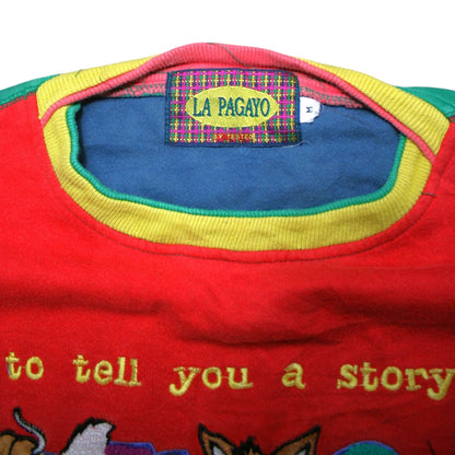 LA PAGAYO CRAZY CAT SWEATER - MULTI - M