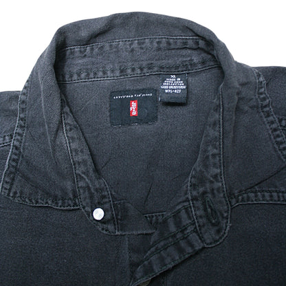 LEVI'S DENIM LONG SLEEVED SHIRT - BLACK - XL