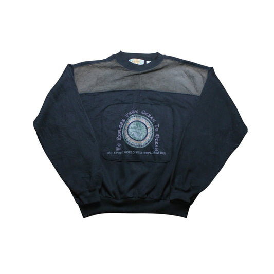 M.E.SPORT WORLDWIDE EXPLORATION SWEATER - BLACK - L