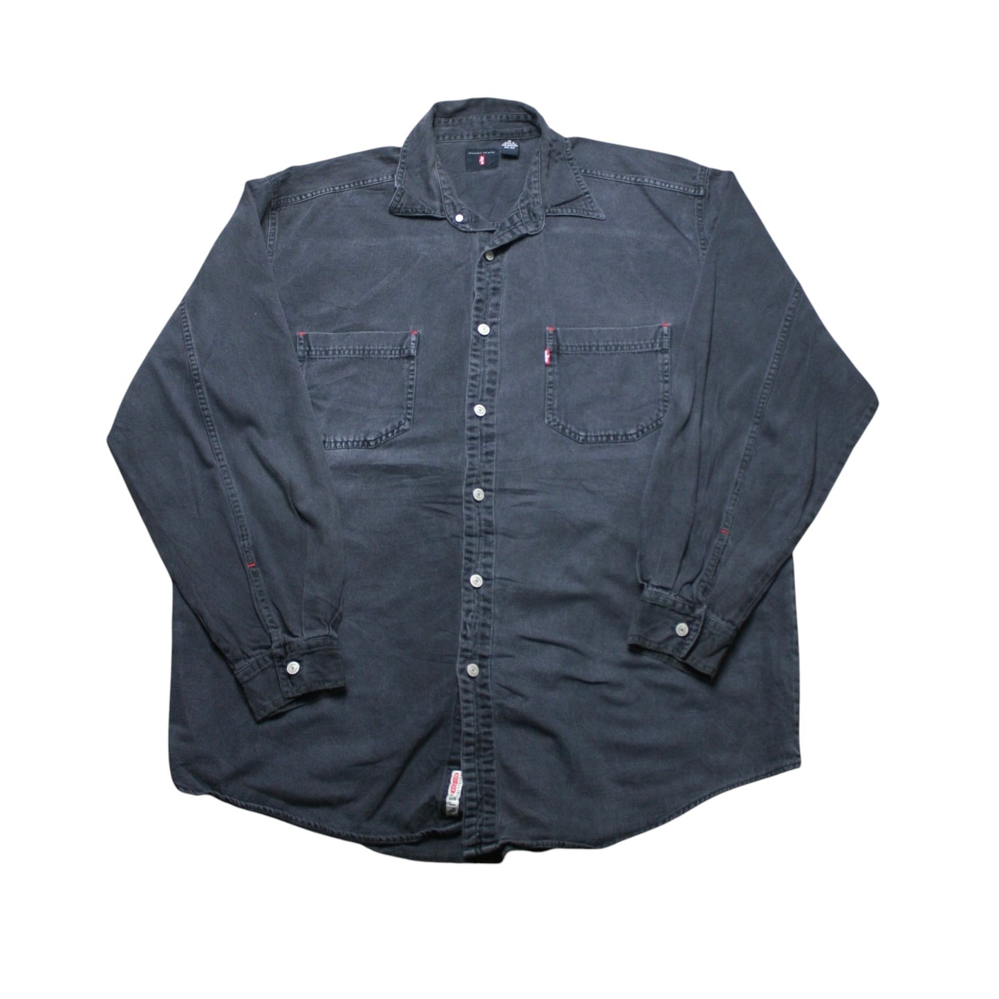 LEVI'S DENIM LONG SLEEVED SHIRT - BLACK - XL