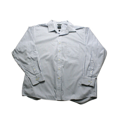 CHAPS LONG SLEEVED STRIPED SHIRT - BLUE/WHITE - XL