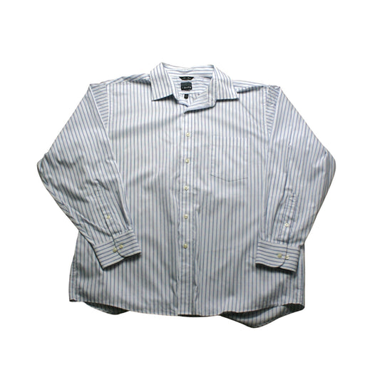 CHAPS LONG SLEEVED STRIPED SHIRT - BLUE/WHITE - XL