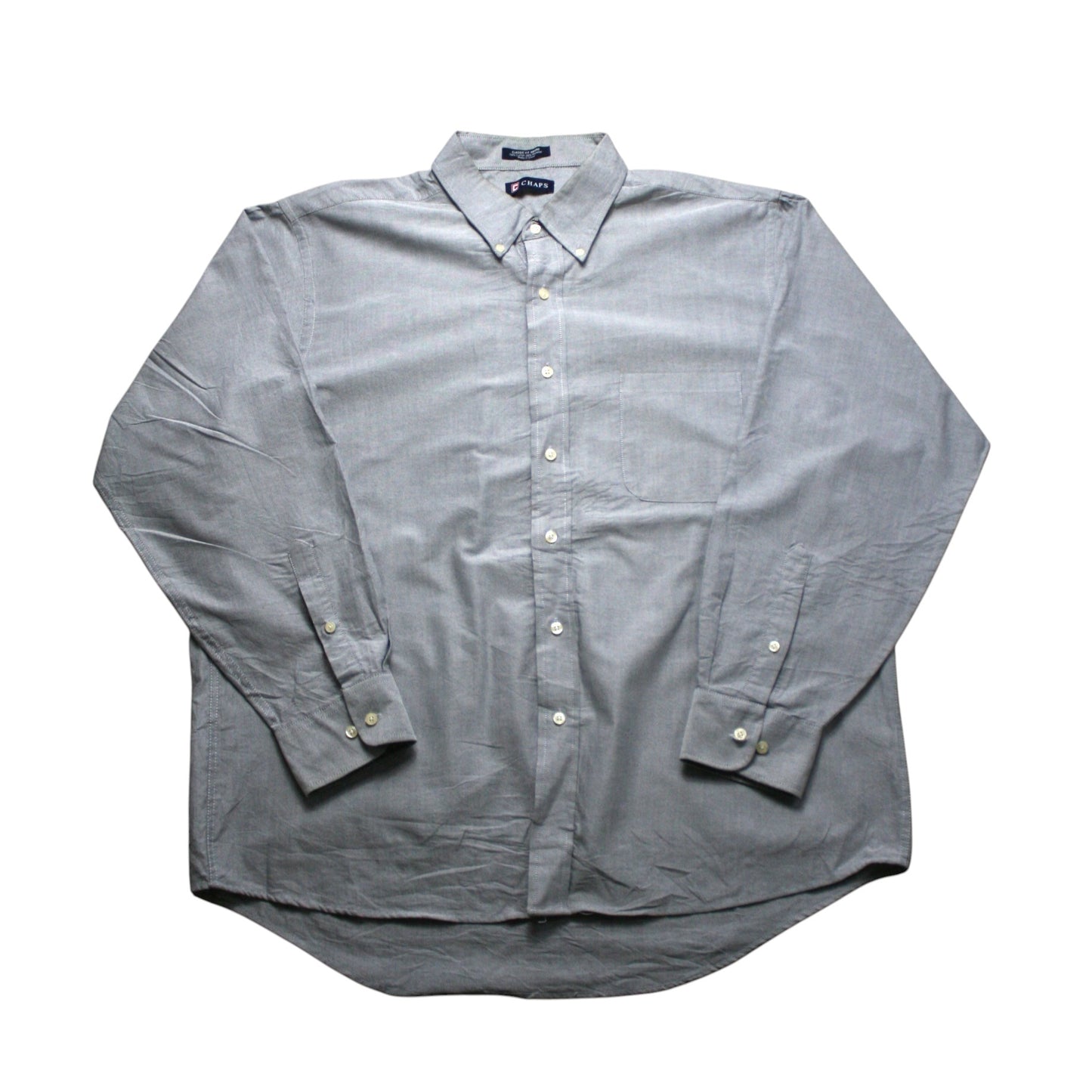 CHAPS LONG SLEEVED SHIRT - GREY - L