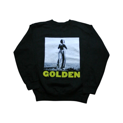 GOLDEN LARGE PRINT SWEATER - BLACK - S