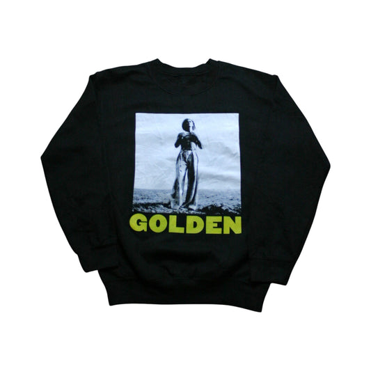 GOLDEN LARGE PRINT SWEATER - BLACK - S