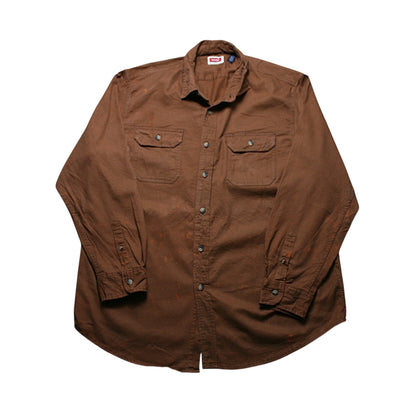 WRANGLER LONG SLEEVED SHIRT - BROWN - XL