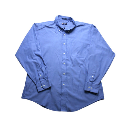 CHAPS LONG SLEEVED SHIRT - BLUE - XL