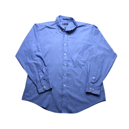 CHAPS LONG SLEEVED SHIRT - BLUE - XL