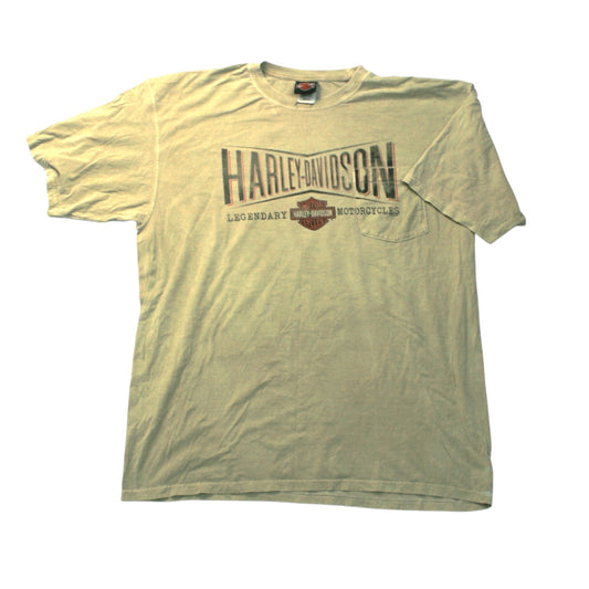 HARLEY DAVIDSON T-SHIRT - BEIGE/BROWN - XL