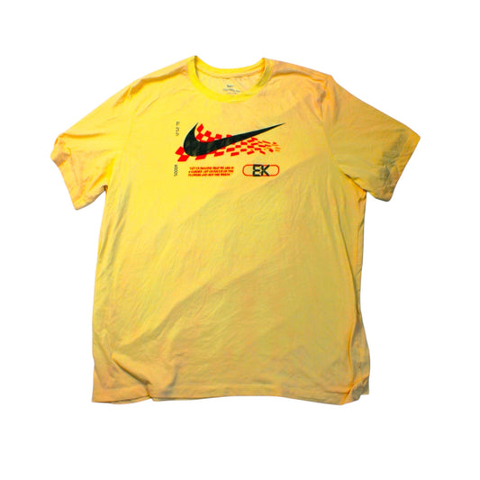 NIKE DRI-FIT SPORTS T-SHIRT - YELLOW - XXL
