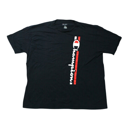 CHAMPION SIDEWAYS PRINT T-SHIRT - BLACK - XL